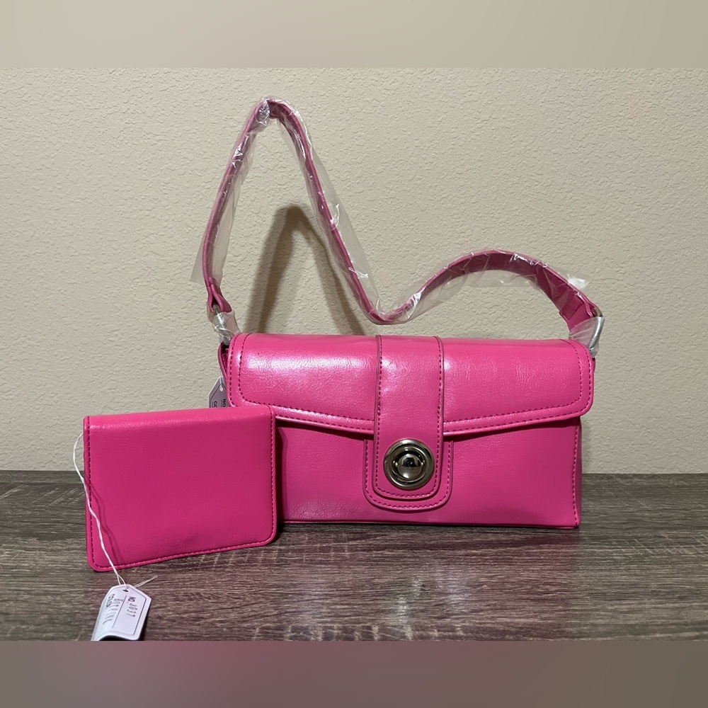 Pink Shoulder Bag and Wallet Gift Set
